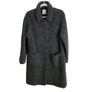 J. Jill Alpaca Wool Made In Peru Gray Fuzzy Coat Size S (Missy)